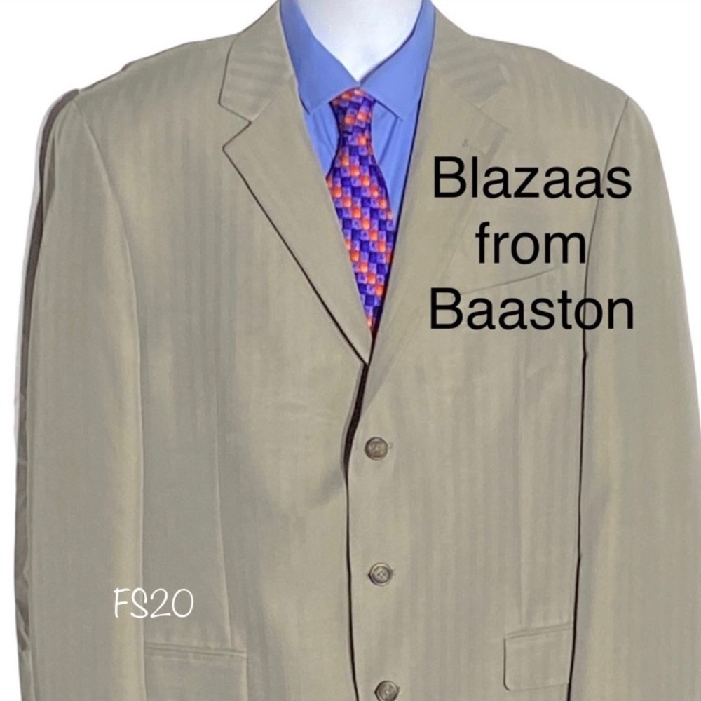 Chaps Blazer Soft Gray 3 Button Double Vented 44 L - image 1